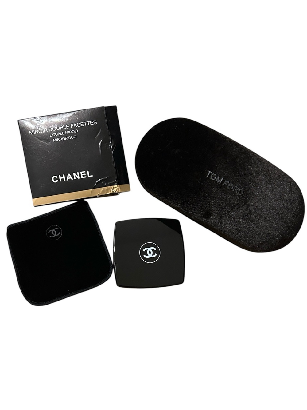 LUXURY BUNDLE both brand new Chanel mirror and Tom Ford sunglasses case